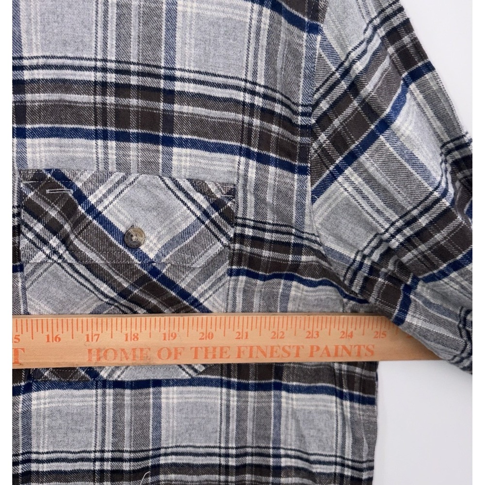 Mountain Khakis Mens 2XL XXL Gray Plaid‎ Long Sleeve Super Soft Flannel Pockets - Picture 3 of 7